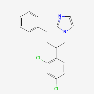 molecular formula C19H18Cl2N2 B14596040 1H-Imidazole, 1-[2-(2,4-dichlorophenyl)-4-phenylbutyl]- CAS No. 59666-59-0