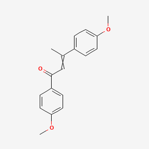 molecular formula C18H18O3 B14596052 1,3-Bis(4-methoxyphenyl)but-2-en-1-one CAS No. 61000-04-2