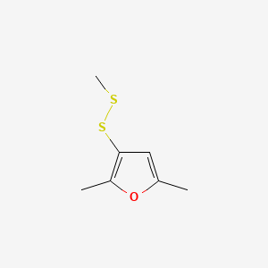 molecular formula C7H10OS2 B14596053 2,5-Dimethyl-3-(methyldithio)furan CAS No. 61197-06-6