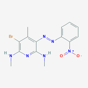 3-Bromo-N~2~,N~6~,4-trimethyl-5-[(E)-(2-nitrophenyl)diazenyl]pyridine-2,6-diamine