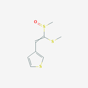 3-[2-(Methanesulfinyl)-2-(methylsulfanyl)ethenyl]thiophene