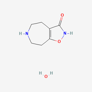 molecular formula C7H12N2O3 B14596120 5,6,7,8-tetrahydro-4H-[1,2]oxazolo[4,5-d]azepin-3-one;hydrate CAS No. 61626-04-8