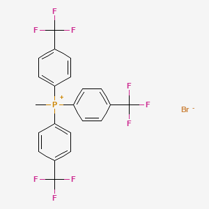 molecular formula C22H15BrF9P B14596142 Methyltris[4-(trifluoromethyl)phenyl]phosphanium bromide CAS No. 61249-21-6