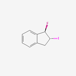 molecular formula C9H8FI B14596169 (1R,2R)-1-fluoro-2-iodo-2,3-dihydro-1H-indene CAS No. 61153-47-7