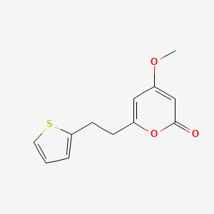 4-Methoxy-6-[2-(thiophen-2-yl)ethyl]-2H-pyran-2-one