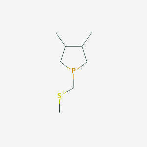 molecular formula C8H17PS B14596217 3,4-Dimethyl-1-[(methylsulfanyl)methyl]phospholane CAS No. 61213-92-1