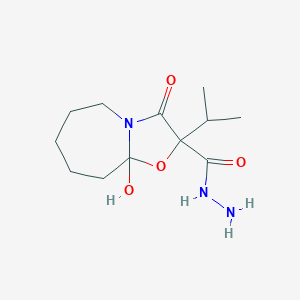 9a-Hydroxy-3-oxo-2-(propan-2-yl)octahydro[1,3]oxazolo[3,2-a]azepine-2-carbohydrazide