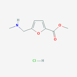 molecular formula C8H12ClNO3 B1459625 5-[(甲基氨基)甲基]呋喃-2-甲酸甲酯盐酸盐 CAS No. 1803588-44-4