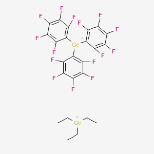 molecular formula C24H15F15Ge2 B14596284 Triethylgermyl--tris(pentafluorophenyl)germyl (1/1) CAS No. 59871-30-6