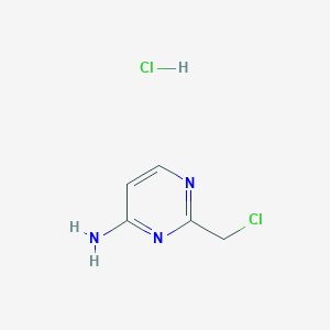 molecular formula C5H7Cl2N3 B1459631 2-(Chloromethyl)pyrimidin-4-amine hydrochloride CAS No. 1803609-79-1