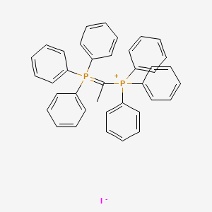 molecular formula C38H33IP2 B14596323 Triphenyl[1-(triphenyl-lambda~5~-phosphanylidene)ethyl]phosphanium iodide CAS No. 60198-23-4