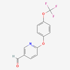 B1459634 6-(4-(Trifluoromethoxy)phenoxy)nicotinaldehyde CAS No. 1361968-40-2