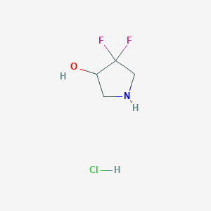 molecular formula C4H8ClF2NO B1459636 4,4-二氟吡咯烷-3-醇盐酸盐 CAS No. 1638764-82-5