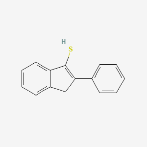 molecular formula C15H12S B14596361 1H-Indene-3-thiol, 2-phenyl- CAS No. 61035-31-2