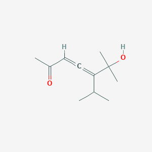 6-Hydroxy-6-methyl-5-(propan-2-yl)hepta-3,4-dien-2-one