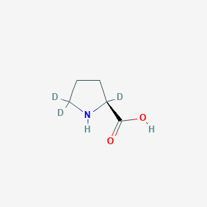 molecular formula C5H9NO2 B1459637 L-脯氨酸-2,5,5-d3 CAS No. 65807-22-9