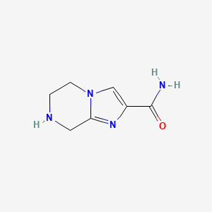 B1459638 5,6,7,8-Tetrahydroimidazo[1,2-a]pyrazine-2-carboxamide CAS No. 1621324-37-5