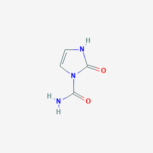 molecular formula C4H5N3O2 B14596404 2-Oxo-2,3-dihydro-1H-imidazole-1-carboxamide CAS No. 61224-24-6