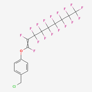 molecular formula C16H6ClF17O B14596415 1-(Chloromethyl)-4-[(1,2,3,3,4,4,5,5,6,6,7,7,8,8,9,9,9-heptadecafluoronon-1-en-1-yl)oxy]benzene CAS No. 59655-42-4