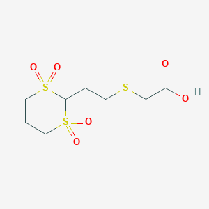 {[2-(1,1,3,3-Tetraoxo-1lambda~6~,3lambda~6~-dithian-2-yl)ethyl]sulfanyl}acetic acid