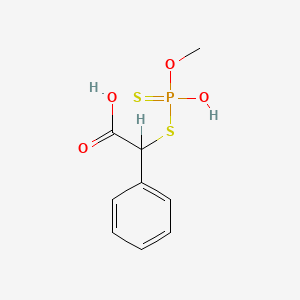 molecular formula C9H11O4PS2 B14596443 2-[Hydroxy(methoxy)phosphinothioyl]sulfanyl-2-phenylacetic acid CAS No. 60508-79-4