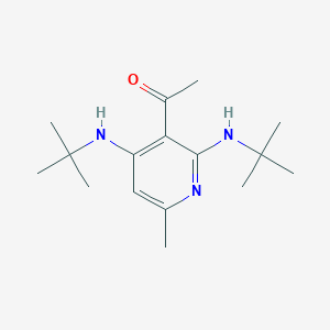 molecular formula C16H27N3O B14596455 1-[2,4-Bis(tert-butylamino)-6-methylpyridin-3-yl]ethanone CAS No. 60581-92-2