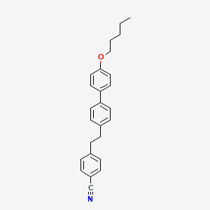 molecular formula C26H27NO B14596467 4-{2-[4'-(Pentyloxy)[1,1'-biphenyl]-4-yl]ethyl}benzonitrile CAS No. 60003-41-0