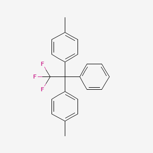 molecular formula C22H19F3 B14596491 1,1'-(2,2,2-Trifluoro-1-phenylethane-1,1-diyl)bis(4-methylbenzene) CAS No. 61204-08-8