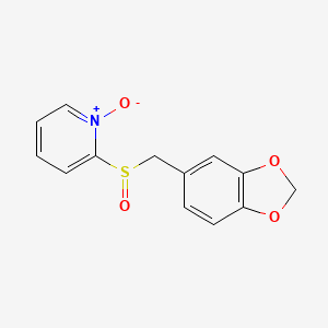 2-[(2H-1,3-Benzodioxol-5-yl)methanesulfinyl]-1-oxo-1lambda~5~-pyridine