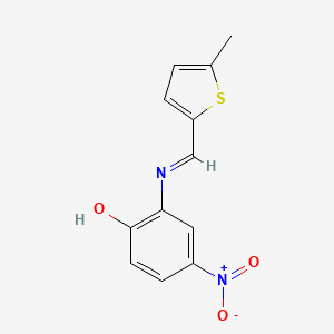 2-{(E)-[(5-Methylthiophen-2-yl)methylidene]amino}-4-nitrophenol