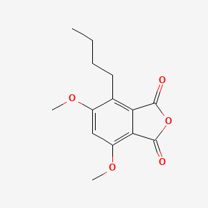 molecular formula C14H16O5 B14596575 4-Butyl-5,7-dimethoxy-2-benzofuran-1,3-dione CAS No. 61186-51-4