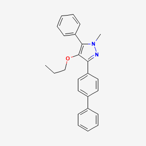 molecular formula C25H24N2O B14596587 3-([1,1'-Biphenyl]-4-yl)-1-methyl-5-phenyl-4-propoxy-1H-pyrazole CAS No. 60627-78-3