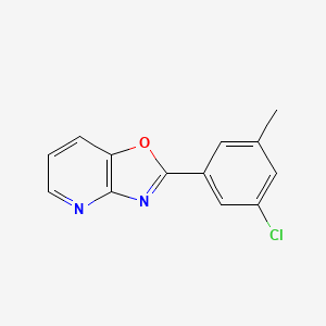 molecular formula C13H9ClN2O B14596591 2-(3-Chloro-5-methylphenyl)[1,3]oxazolo[4,5-b]pyridine CAS No. 60772-64-7