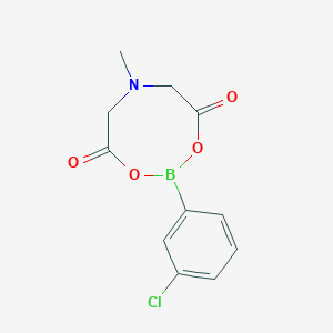 molecular formula C11H11BClNO4 B1459660 2-(3-Chlorophenyl)-6-methyl-1,3,6,2-dioxazaborocane-4,8-dione CAS No. 1604722-17-9