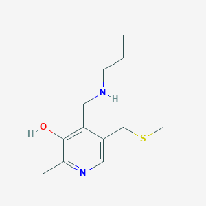 molecular formula C12H20N2OS B14596609 2-Methyl-5-[(methylsulfanyl)methyl]-4-[(propylamino)methyl]pyridin-3-OL CAS No. 59429-65-1