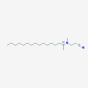 molecular formula C20H40N2 B14596611 3-[(Hexadecan-2-yl)(methyl)amino]propanenitrile CAS No. 60472-37-9