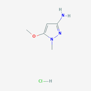 molecular formula C5H10ClN3O B1459670 5-methoxy-1-methyl-1H-pyrazol-3-amine hydrochloride CAS No. 1798013-55-4