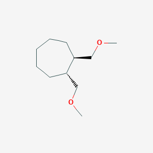 molecular formula C11H22O2 B14596706 (1R,2R)-1,2-bis(methoxymethyl)cycloheptane CAS No. 61154-16-3