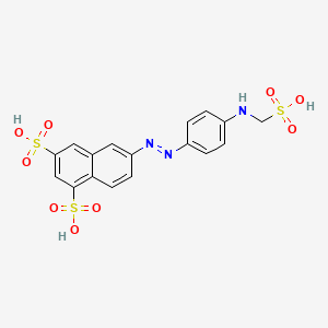 6-[(E)-{4-[(Sulfomethyl)amino]phenyl}diazenyl]naphthalene-1,3-disulfonic acid