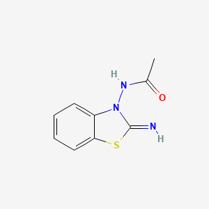 molecular formula C9H9N3OS B14596723 N-(2-Imino-1,3-benzothiazol-3(2H)-yl)acetamide CAS No. 61073-32-3