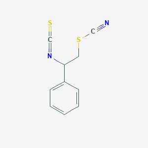 molecular formula C10H8N2S2 B14596730 Thiocyanic acid, 2-isothiocyanato-2-phenylethyl ester CAS No. 60211-94-1