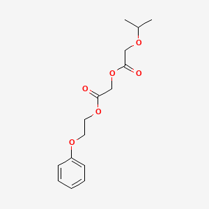 molecular formula C15H20O6 B14596757 2-Oxo-2-(2-phenoxyethoxy)ethyl [(propan-2-yl)oxy]acetate CAS No. 60359-77-5