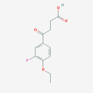molecular formula C12H13FO4 B1459677 4-(4-乙氧基-3-氟苯基)-4-氧代丁酸 CAS No. 1797723-62-6