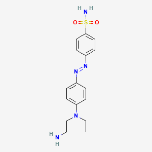 molecular formula C16H21N5O2S B14596778 4-[(E)-{4-[(2-Aminoethyl)(ethyl)amino]phenyl}diazenyl]benzene-1-sulfonamide CAS No. 61212-65-5