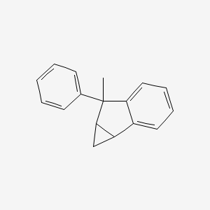 molecular formula C17H16 B14596783 Cycloprop[a]indene, 1,1a,6,6a-tetrahydro-6-methyl-6-phenyl- CAS No. 58978-25-9