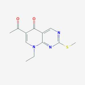 6-Acetyl-8-ethyl-2-(methylsulfanyl)pyrido[2,3-d]pyrimidin-5(8H)-one