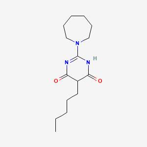 molecular formula C15H25N3O2 B14596789 2-(Azepan-1-yl)-5-pentylpyrimidine-4,6(1H,5H)-dione CAS No. 61280-38-4