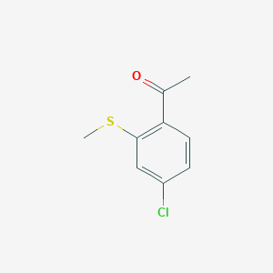 1-[4-Chloro-2-(methylsulfanyl)phenyl]ethan-1-one