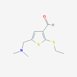 3-Thiophenecarboxaldehyde, 5-[(dimethylamino)methyl]-2-(ethylthio)-