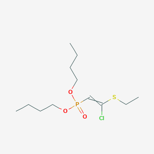 molecular formula C12H24ClO3PS B14596854 Dibutyl [2-chloro-2-(ethylsulfanyl)ethenyl]phosphonate CAS No. 61609-48-1